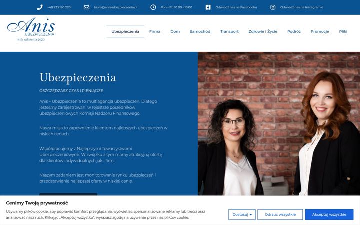 Screenshot of anis-ubezpieczenia.pl