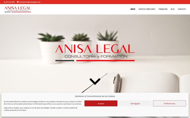Screenshot of anisalegal.com