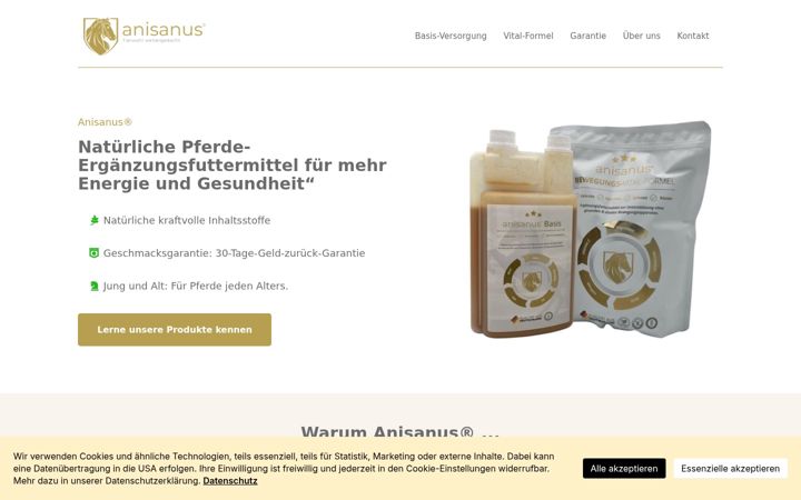 Screenshot of anisanus.de