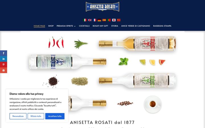 Posnetek zaslona anisettarosati.com