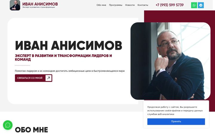 Screenshot of anisimov-expert.ru