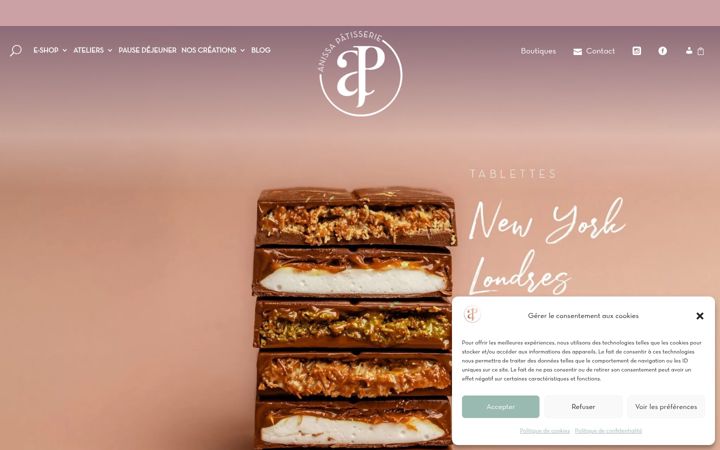 Screenshot of anissapatisserie.fr