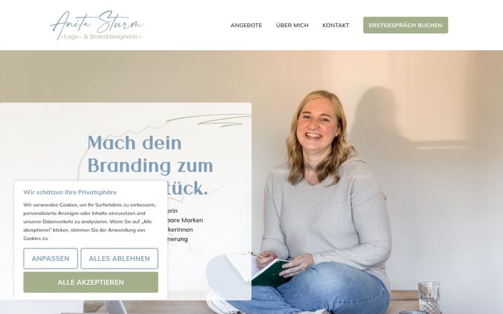 Screenshot of anita-sturm.at