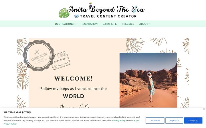 Screenshot of anitabeyondthesea.com
