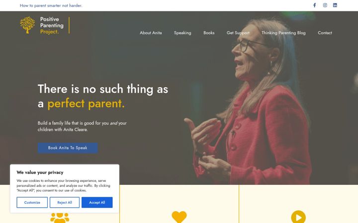 Screenshot of anitacleare.co.uk