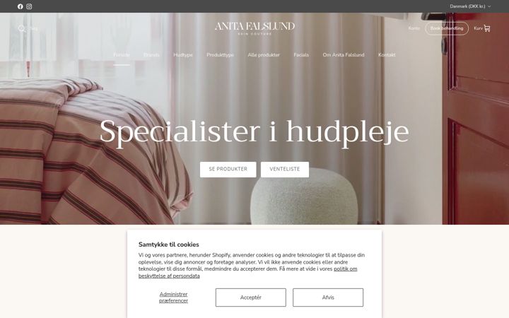 Screenshot of anitafalslund.dk