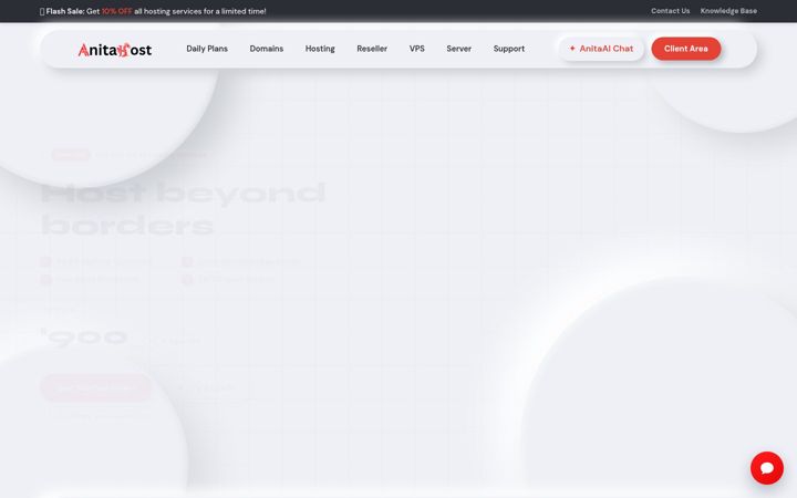 Screenshot of anitahost.com