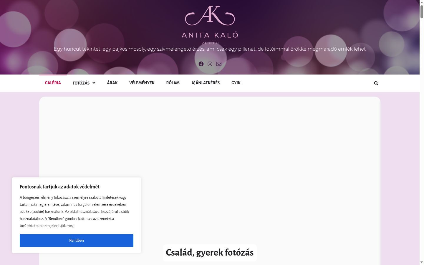 Captura de ecrã do banner de consentimento apresentado antes de qualquer interação