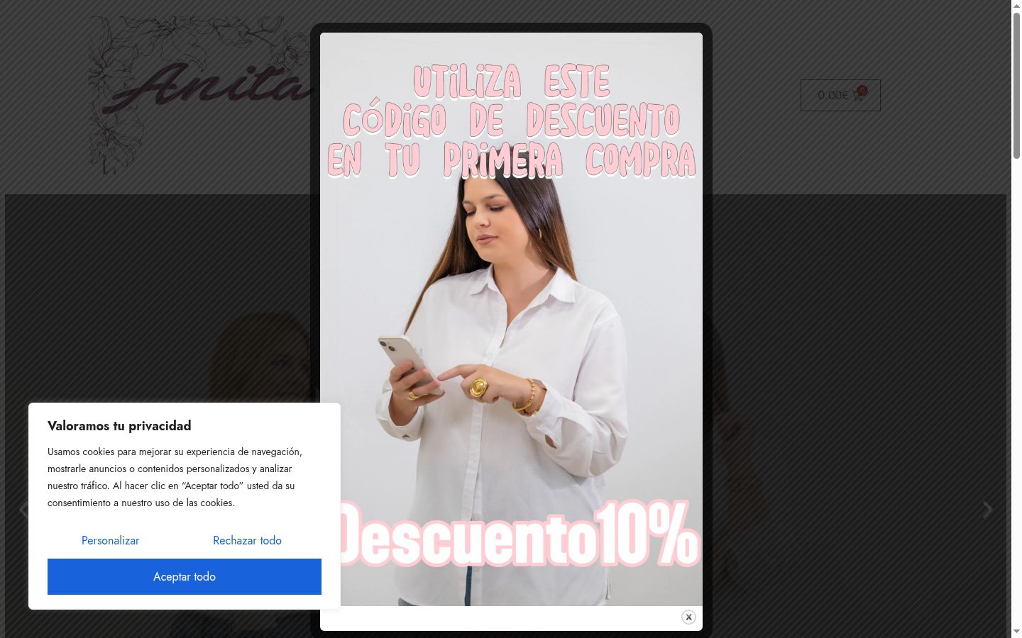 Screenshot des Einwilligungsbanners vor jeglicher Interaktion