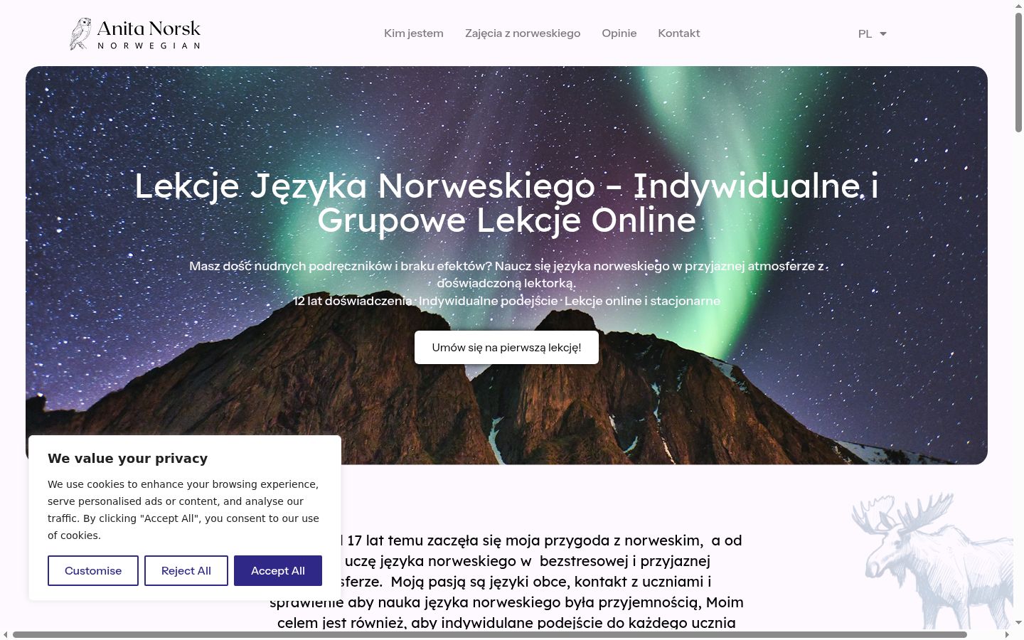 Sutikimo reklamjuostės, rodytos prieš bet kokią sąveiką, ekrano kopija