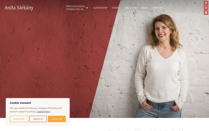 Captură de ecran a anitasarkany.com