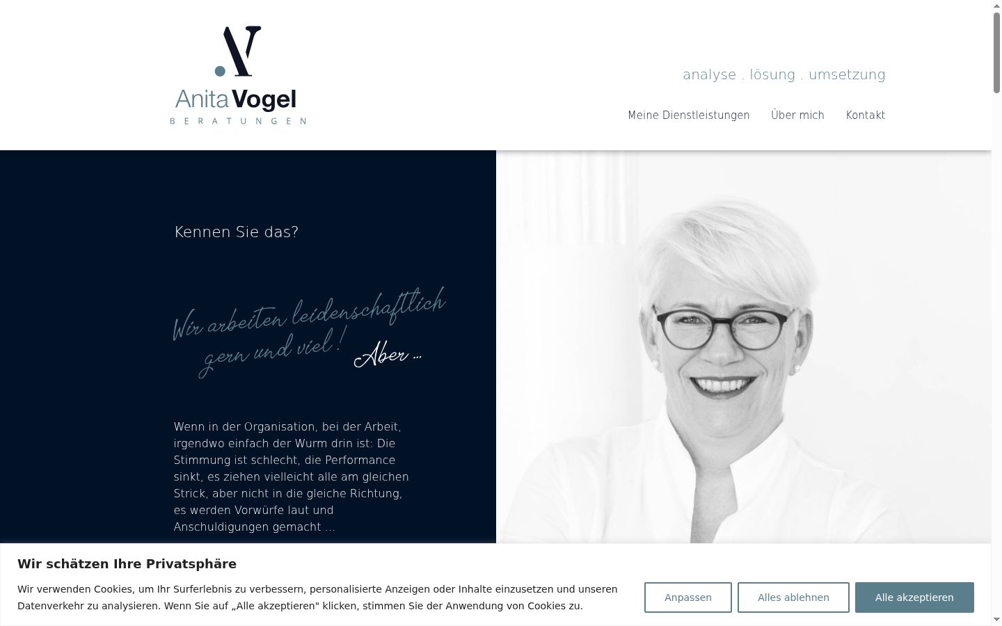 Screenshot del banner di consenso mostrato prima di qualsiasi interazione
