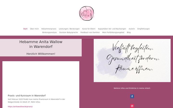 Screenshot of anitawallow.de