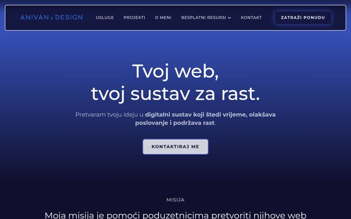 Screenshot of anivandesign.com