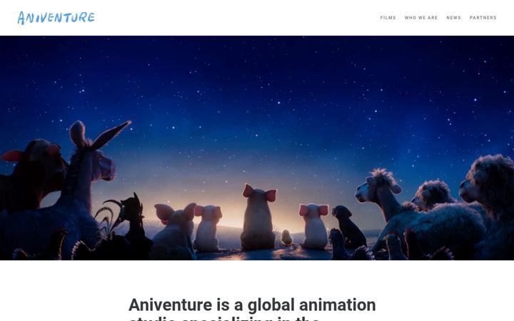 Snímek obrazovky aniventure.com