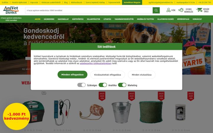 Screenshot of anivetdirect.hu