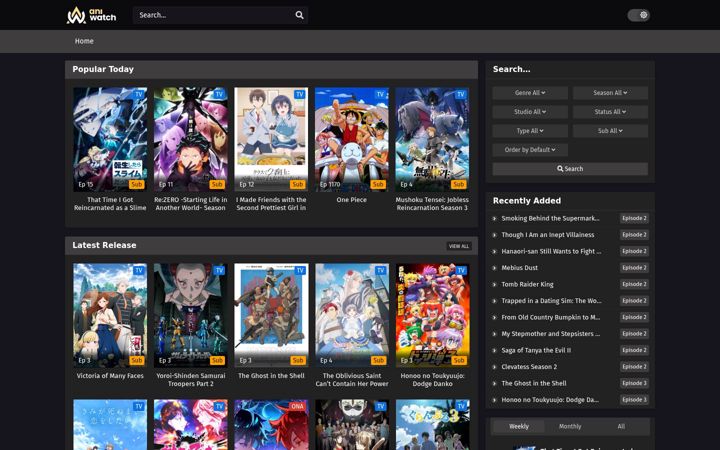 Screenshot of aniwatch.ba