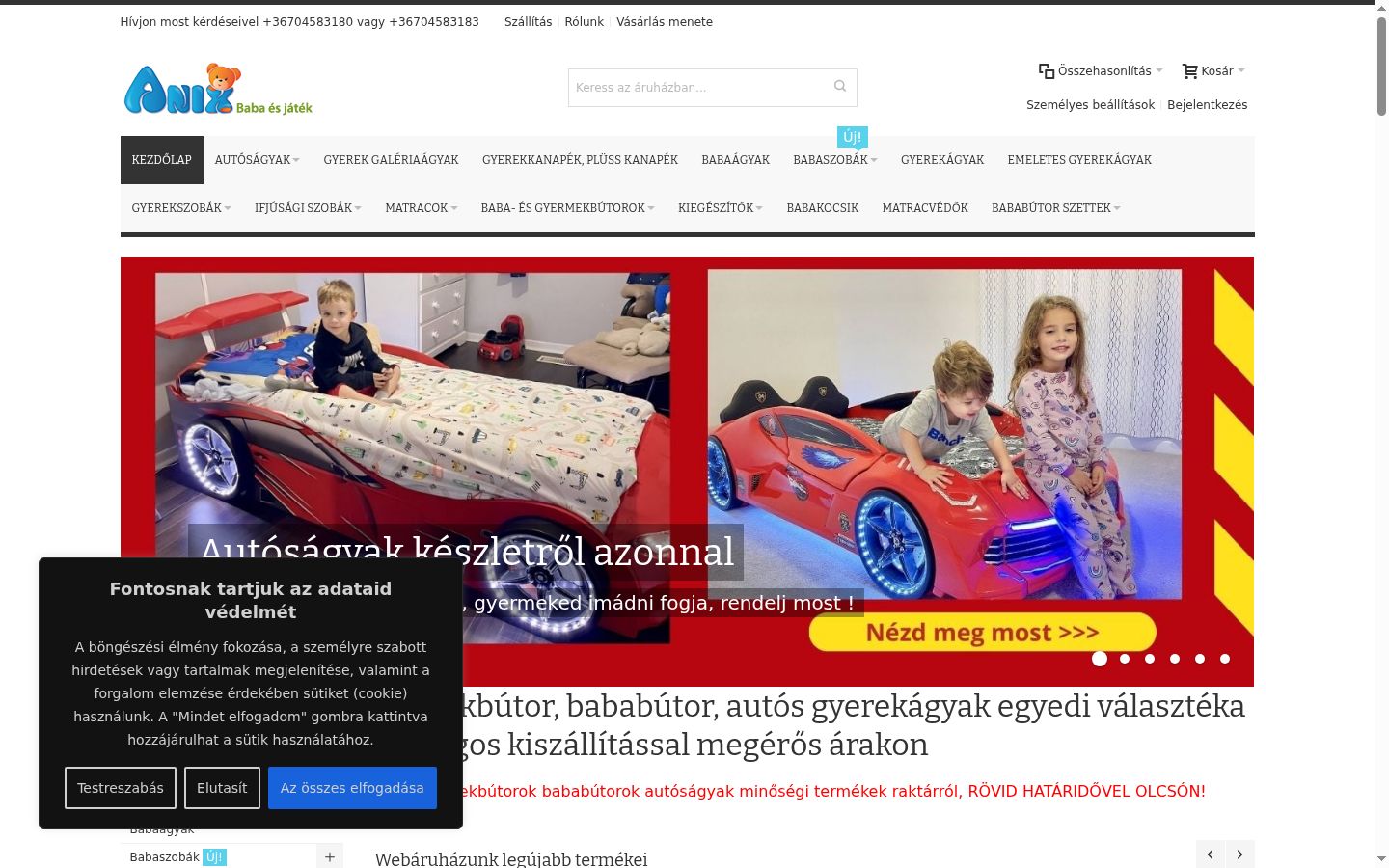 Snimka zaslona bannera za privolu prikazanog prije bilo kakve interakcije