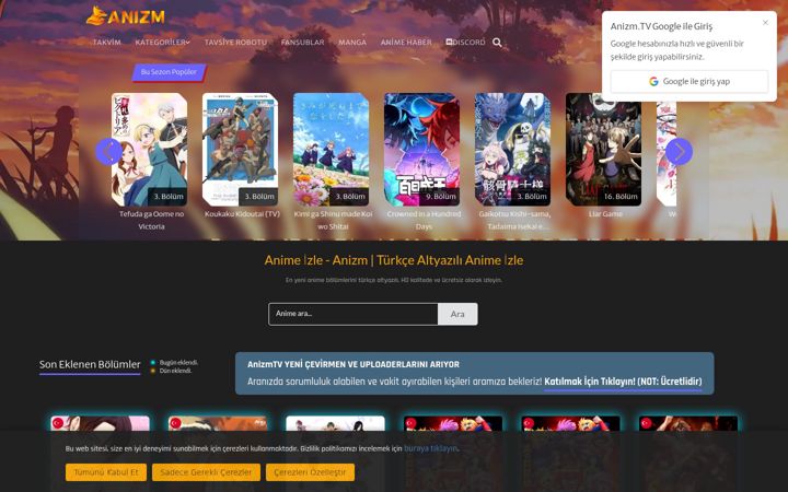 Screenshot of anizm.pro