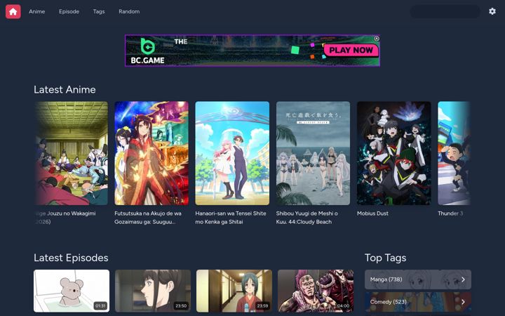 Screenshot of anizone.to