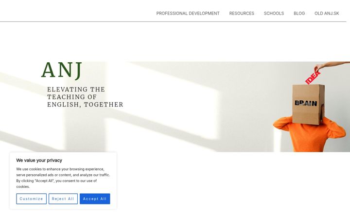 Screenshot of anj.sk