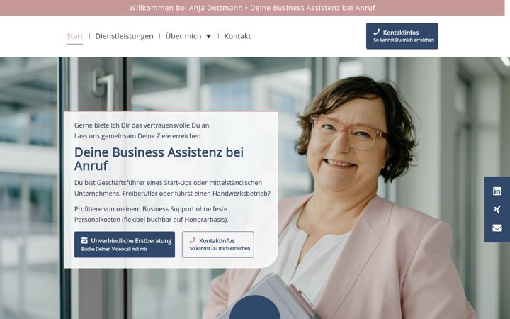Екранна снимка на anja-dettmann.de