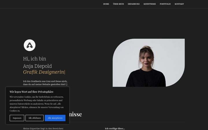 Screenshot of anja-diepold.at