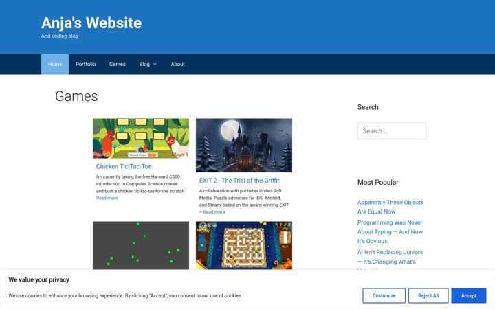 Screenshot of anja-haumann.de