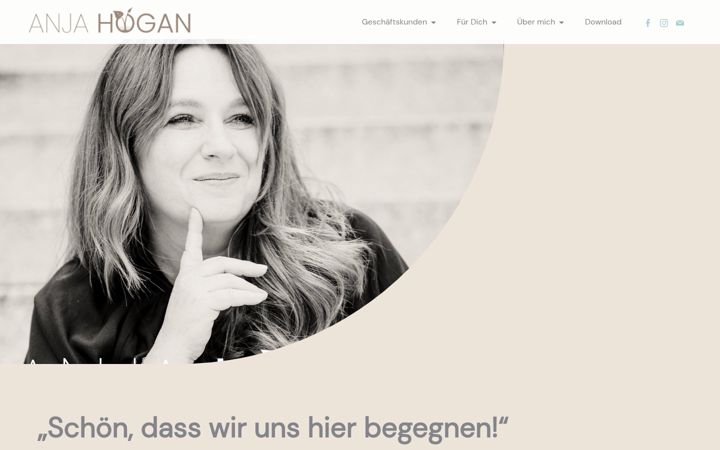 Screenshot of anja-hogan.de