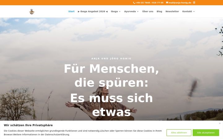 Screenshot of anja-honig.de