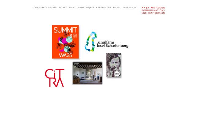 Screenshot di anja-matzker.com