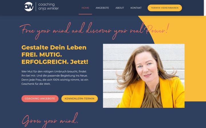 Screenshot di anja-winkler.com