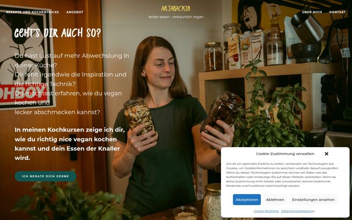 Screenshot of anjabackin.com