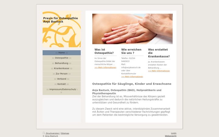 Screenshot of anjabastuck.de
