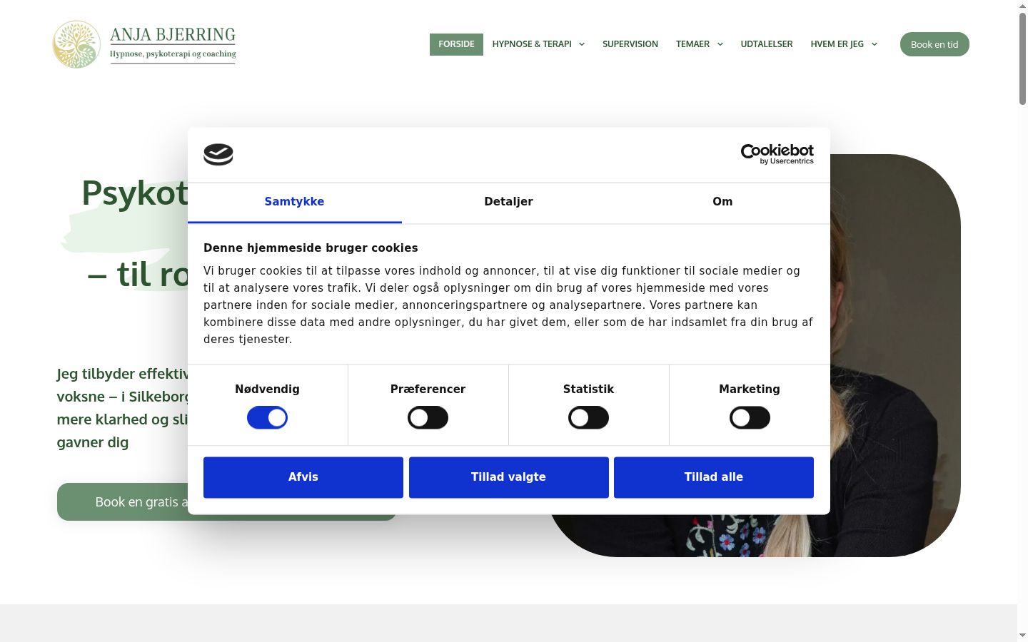 Capture d'écran de la bannière de consentement affichée avant toute interaction