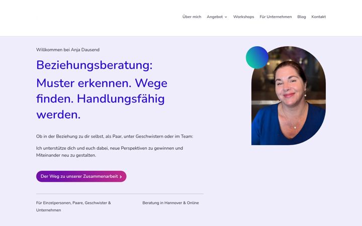 Screenshot stránky anjadausend.de