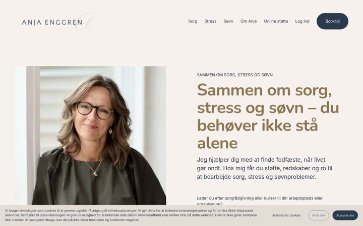 Screenshot of anjaenggren.dk