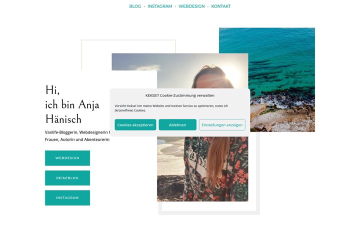 Screenshot of anjahaenisch.com
