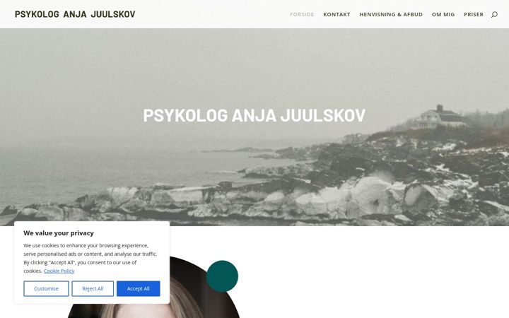 Screenshot of anjajuulskov.dk