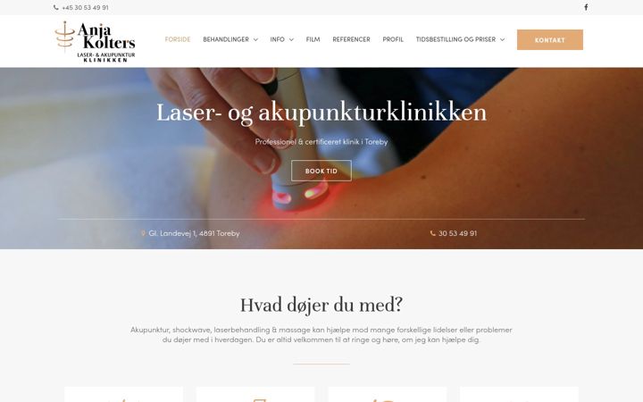 Screenshot of anjakolters.dk