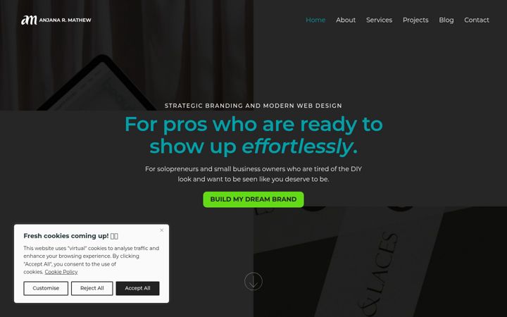 Screenshot of anjanarmathew.com