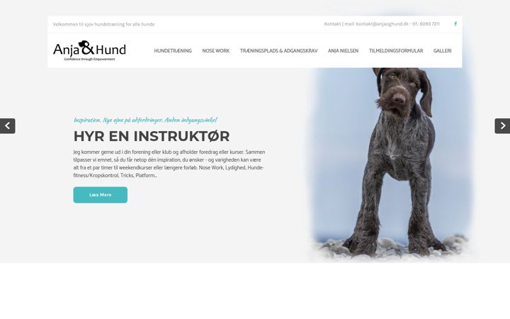 Screenshot of anjaoghund.dk