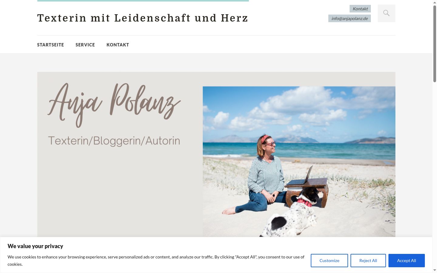 Screenshot des Einwilligungsbanners vor jeglicher Interaktion