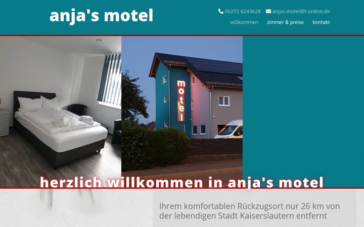Screenshot di anjas-motel.de