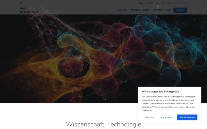 Screenshot di anjasegschneider.com