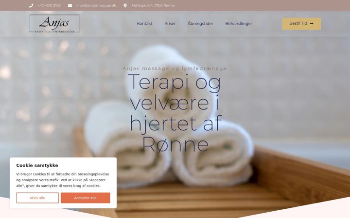 Screenshot of anjasmassage.dk