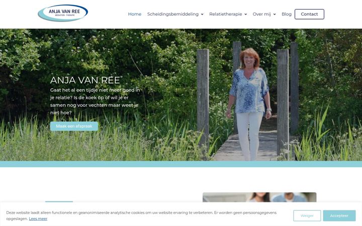 Screenshot of anjavanree.nl