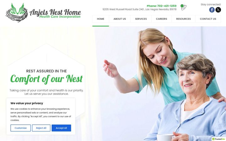 Screenshot of anjelsnest.com