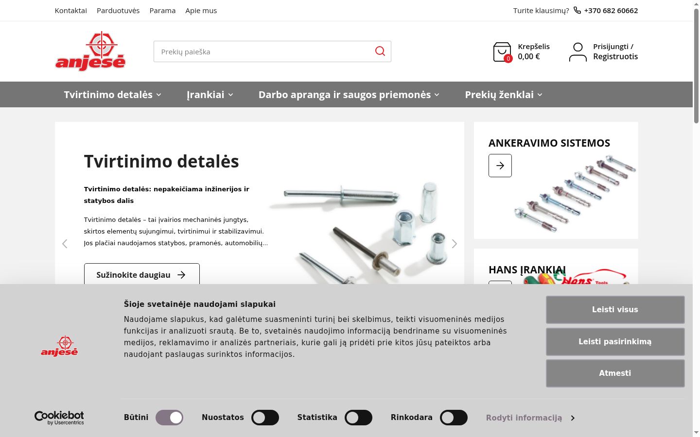 Screenshot tal-banner tal-kunsens muri qabel kwalunkwe interazzjoni