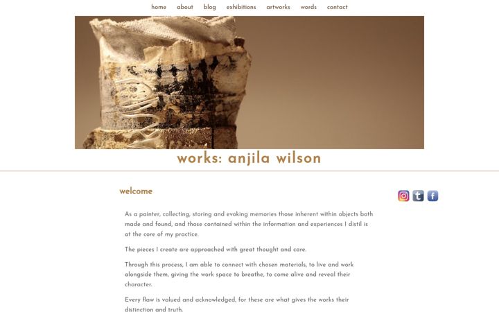 Screenshot of anjilawilson.com
